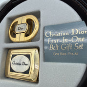 Christian Dior | Four-in-One Belt Gift Set | Reversible Leather | Gold Hardware