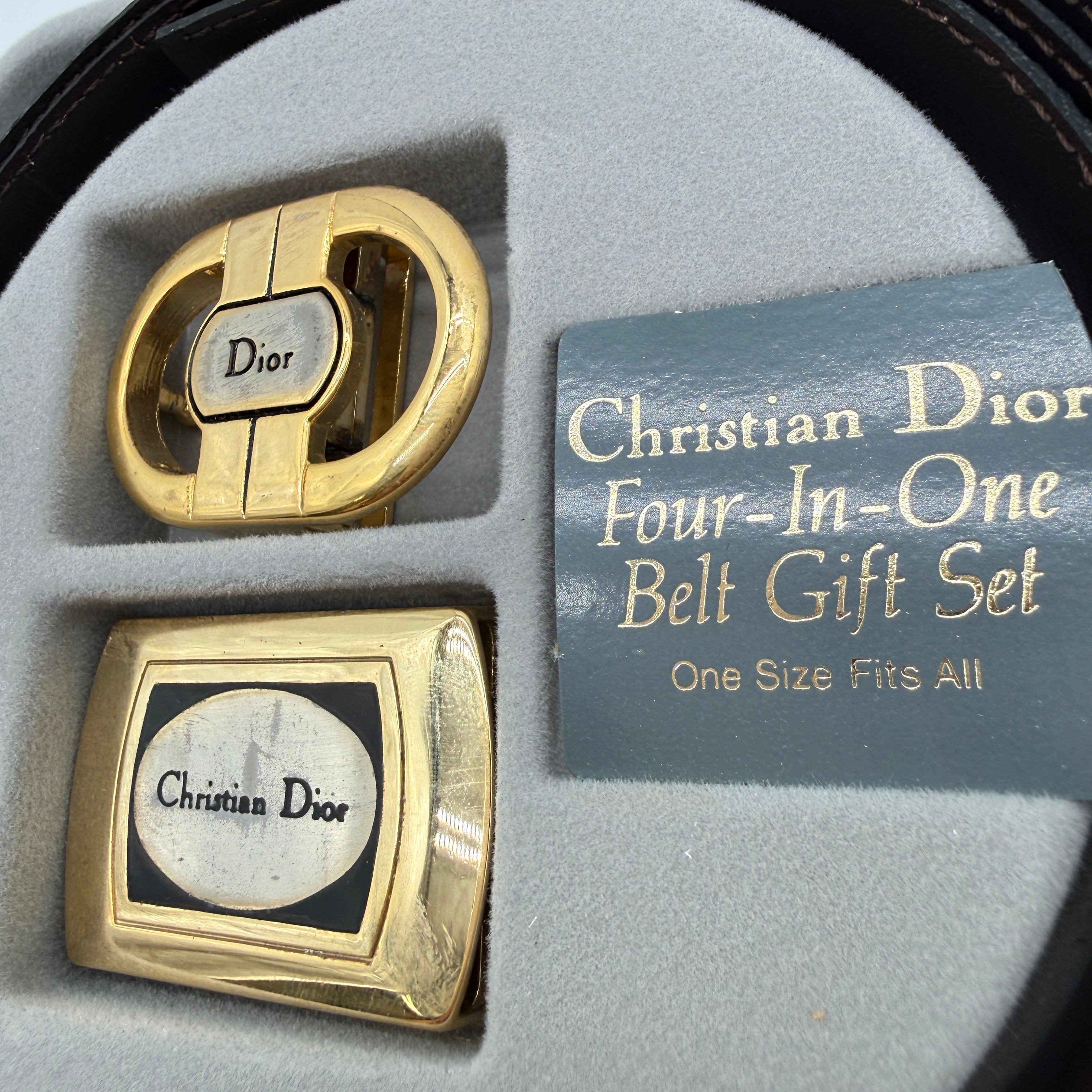 Christian Dior | Four-in-One Belt Gift Set | Reversible Leather | Gold Hardware