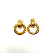 Céline | Door-Knocker Earrings | Gold-Tone | Clip-On (3cm)