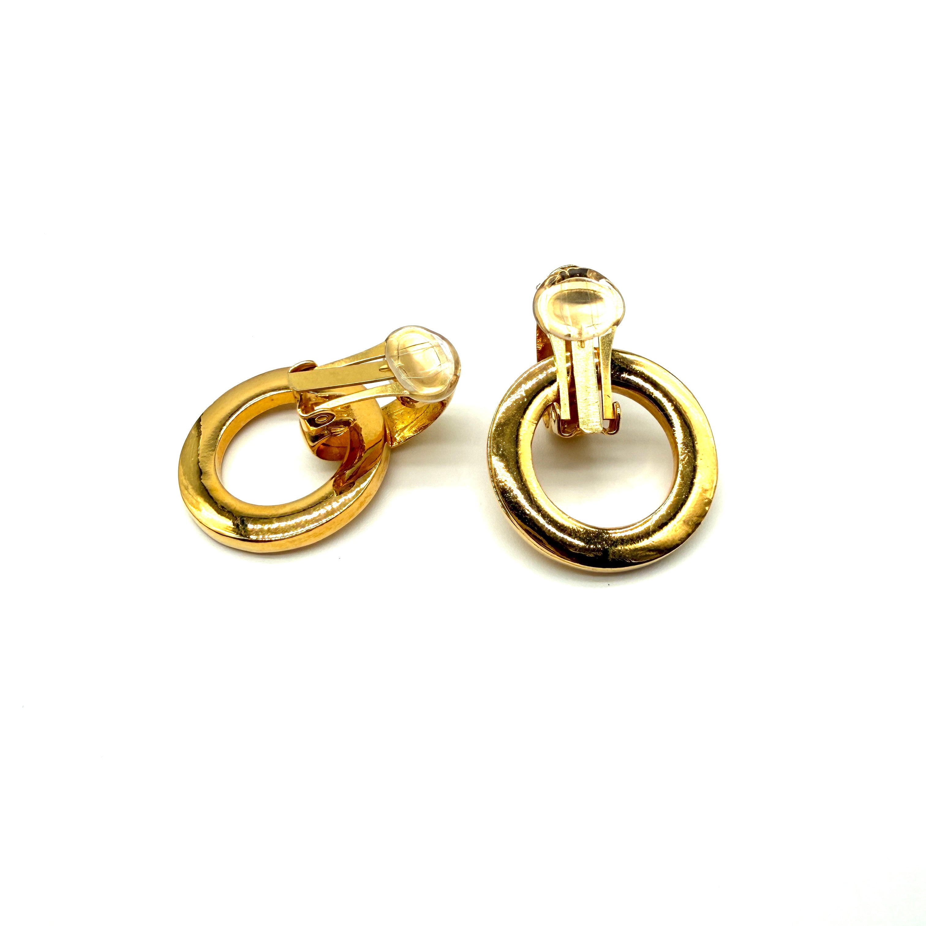 Céline | Door-Knocker Earrings | Gold-Tone | Clip-On (3cm)
