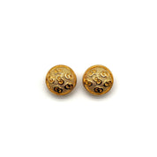 Christian Dior | CD Monogram Button Earrings | Gold-Tone | Clip-On