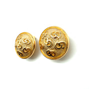 Christian Dior | CD Monogram Button Earrings | Gold-Tone | Clip-On