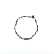 Christian Dior | Curb Chain ID Bracelet | Silver-Tone | Lobster Clasp (23cm)