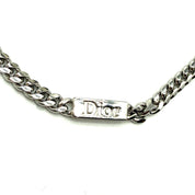 Christian Dior | Curb Chain ID Bracelet | Silver-Tone | Lobster Clasp (23cm)