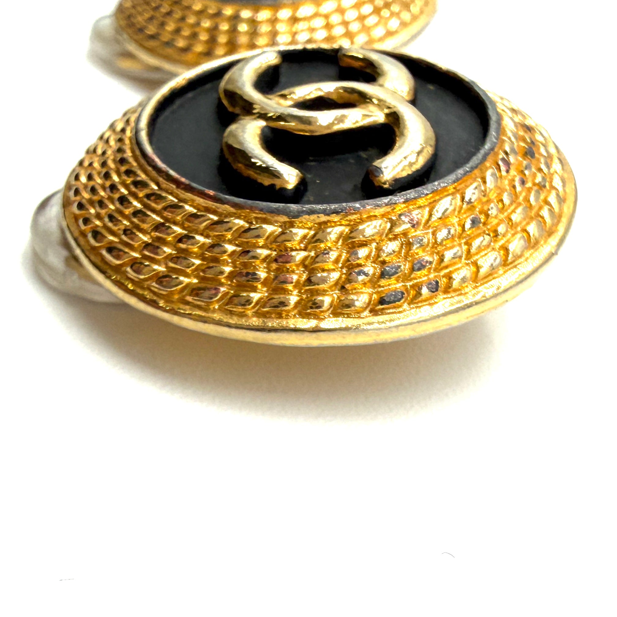 Chanel | Round CC Logo Clip-On Earrings | Gold-Tone | Clip-On