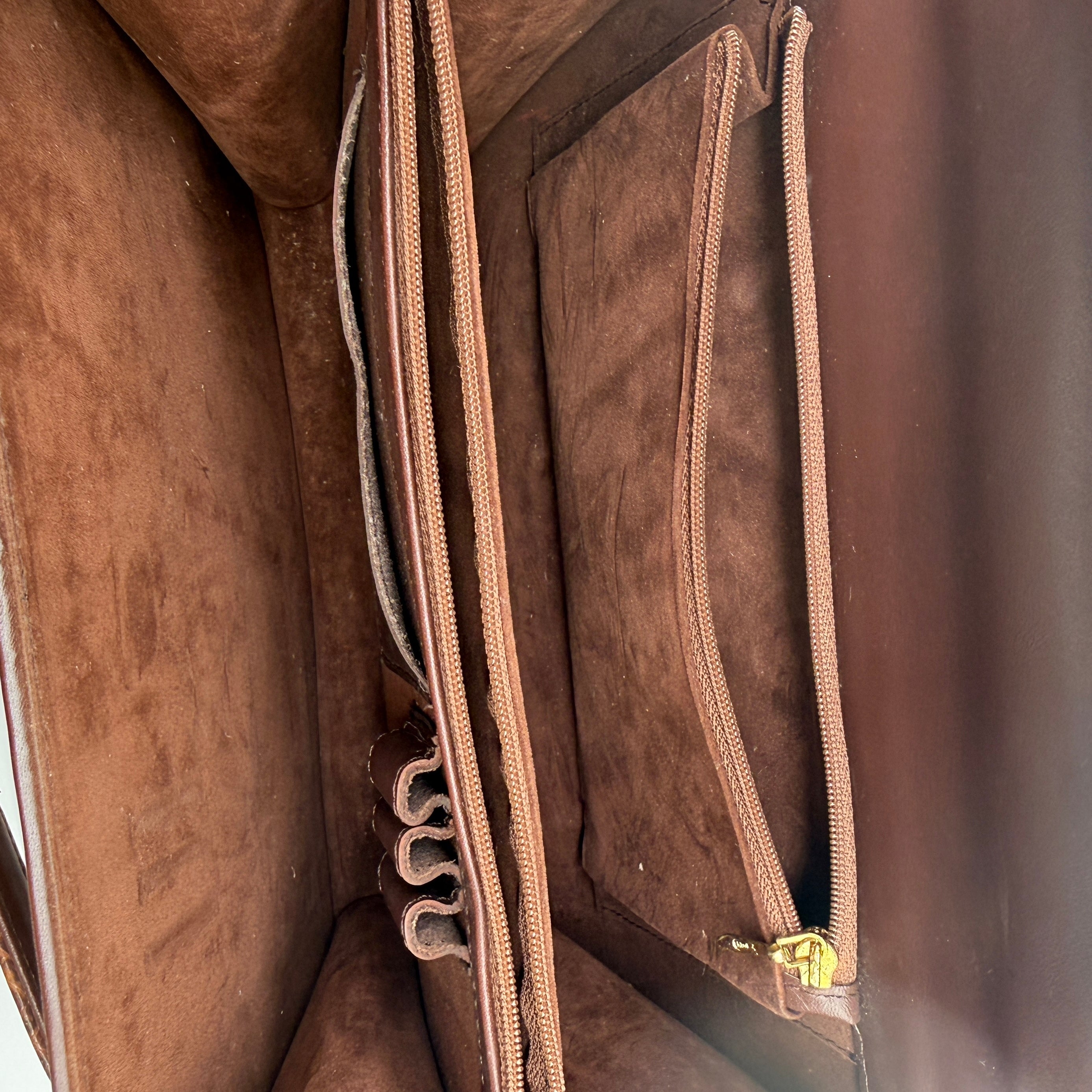 JRA | Crocodile Kelly-Style Handbag | Two-Tone Brown | Gold Hardware