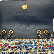 Chanel | Tweed & Python-Trim Flap Bag | Top Handle | Gold-Tone