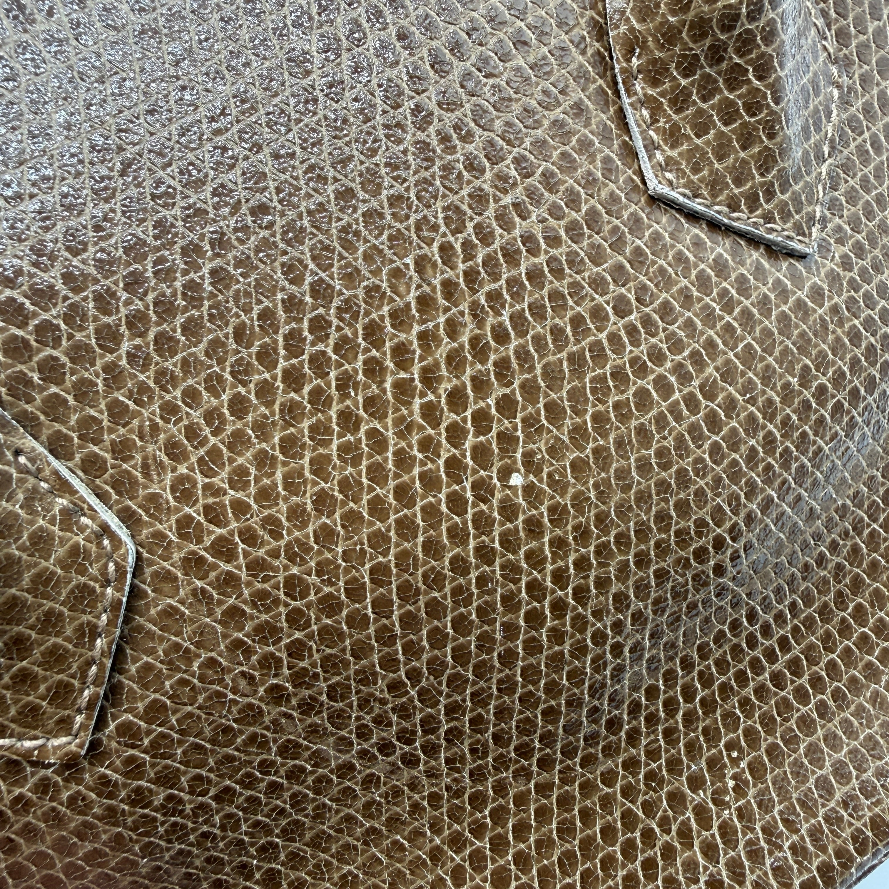 Fendi | Selleria Lizard Bowling Bag | Micro Top Handle | Gold-Tone