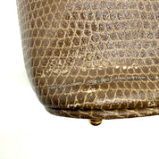 Fendi | Selleria Lizard Bowling Bag | Micro Top Handle | Gold-Tone