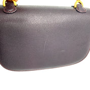 Gucci | 1947 Bamboo Turnlock Saddle Bag | Plum Leather (Small)
