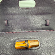 Gucci | 1947 Bamboo Turnlock Saddle Bag | Plum Leather (Small)