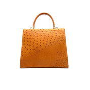 Gucci | Ostrich Kelly-Style Bag | Top Handle | Gold-Tone Lock (30cm)