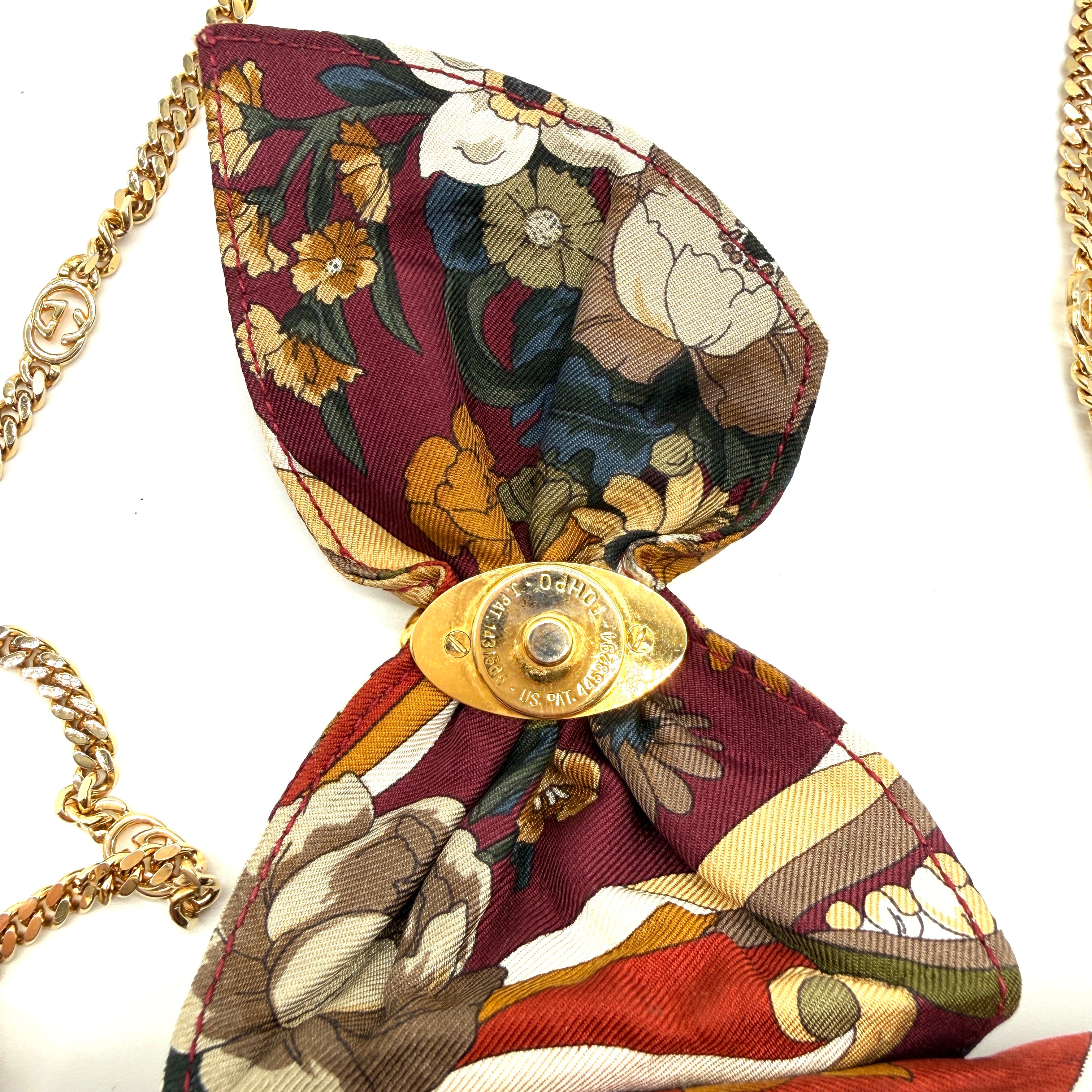 Gucci | Floral Silk Mini Bucket Bag | Bow Flap | Gold-Tone GG Chain