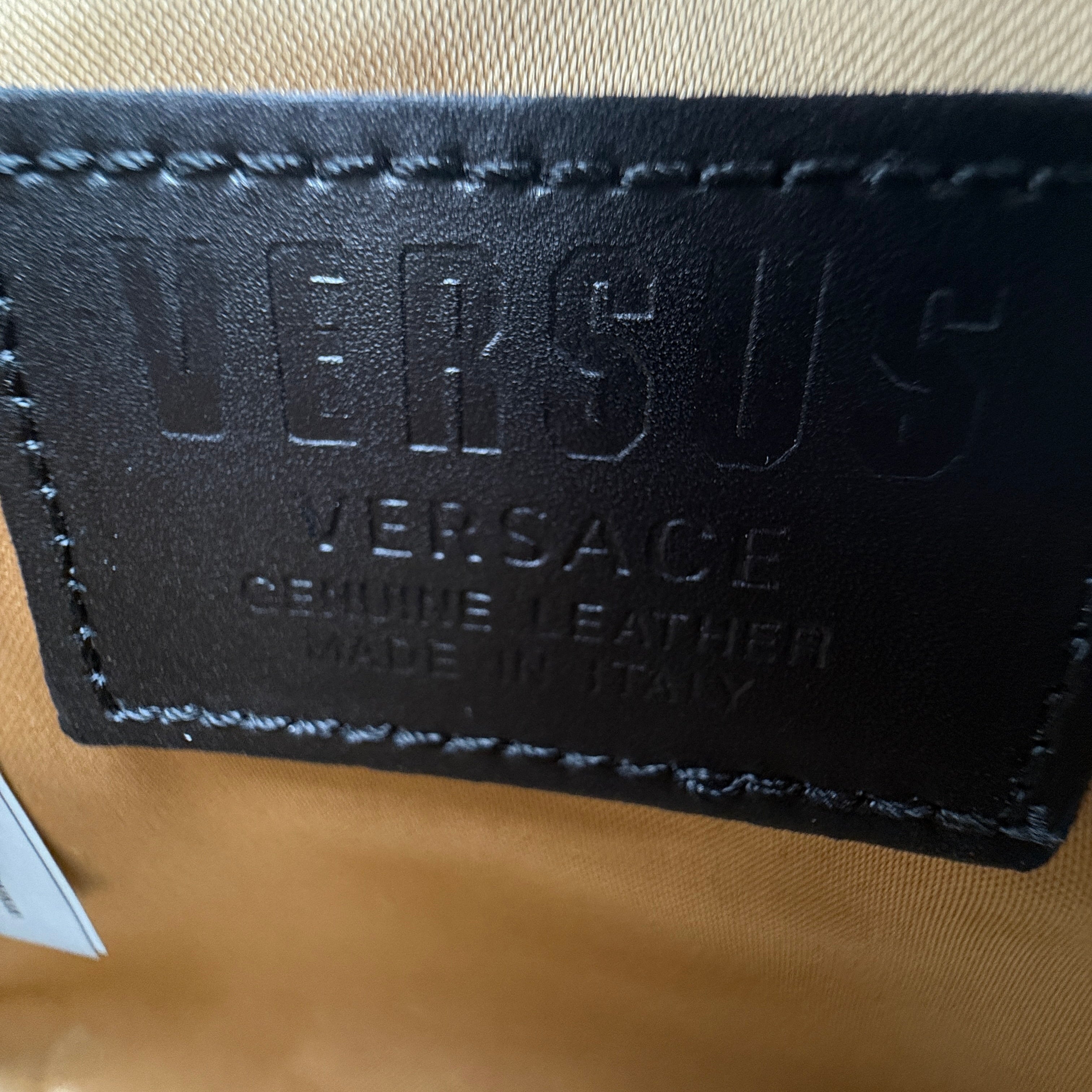 Versace | Lion Head Printed Flap Bag | Grommet Trim | Gold-Tone Chain
