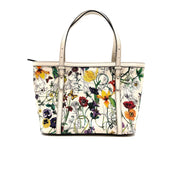 Gucci | Flora Print Structured Tote | Cream Leather | Gold-Tone Hardware