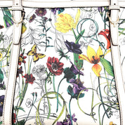 Gucci | Flora Print Structured Tote | Cream Leather | Gold-Tone Hardware