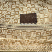 Gucci | Metallic Canvas Half-Moon Hobo Bag | Web Strap | Silver-Tone Hardware