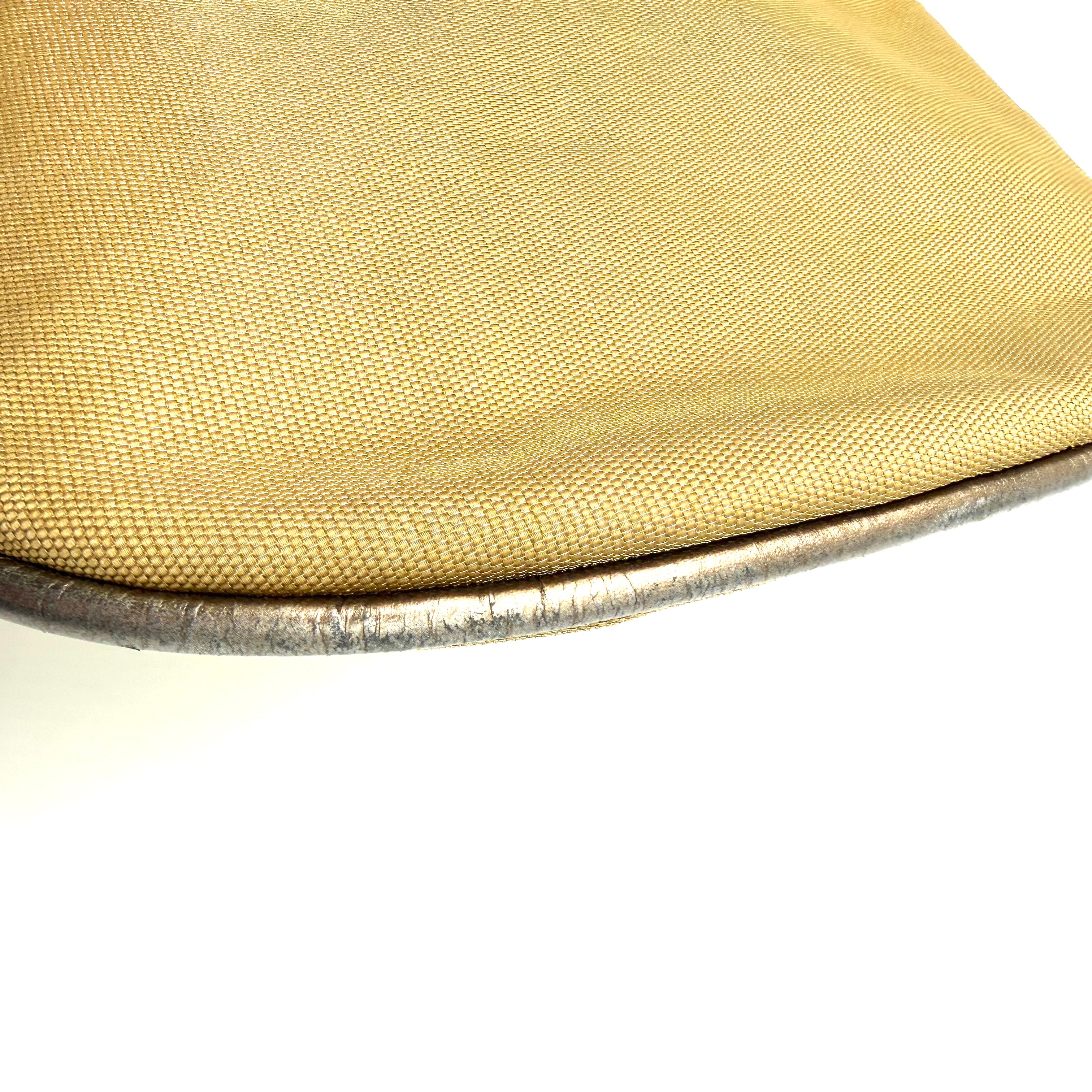 Gucci | Metallic Canvas Half-Moon Hobo Bag | Web Strap | Silver-Tone Hardware