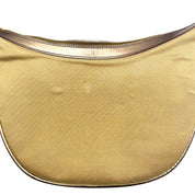 Gucci | Metallic Canvas Half-Moon Hobo Bag | Web Strap | Silver-Tone Hardware