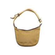 Gucci | Metallic Canvas Half-Moon Hobo Bag | Web Strap | Silver-Tone Hardware