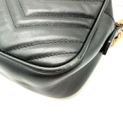 Gucci | GG Marmont Matelassé Camera Bag | Chevron Leather | Gold-Tone GG Hardware