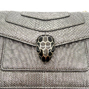 Bvlgari | Serpenti Forever Crossbody Bag | Metallic Karung-Embossed Leather