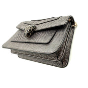 Bvlgari | Serpenti Forever Crossbody Bag | Metallic Karung-Embossed Leather