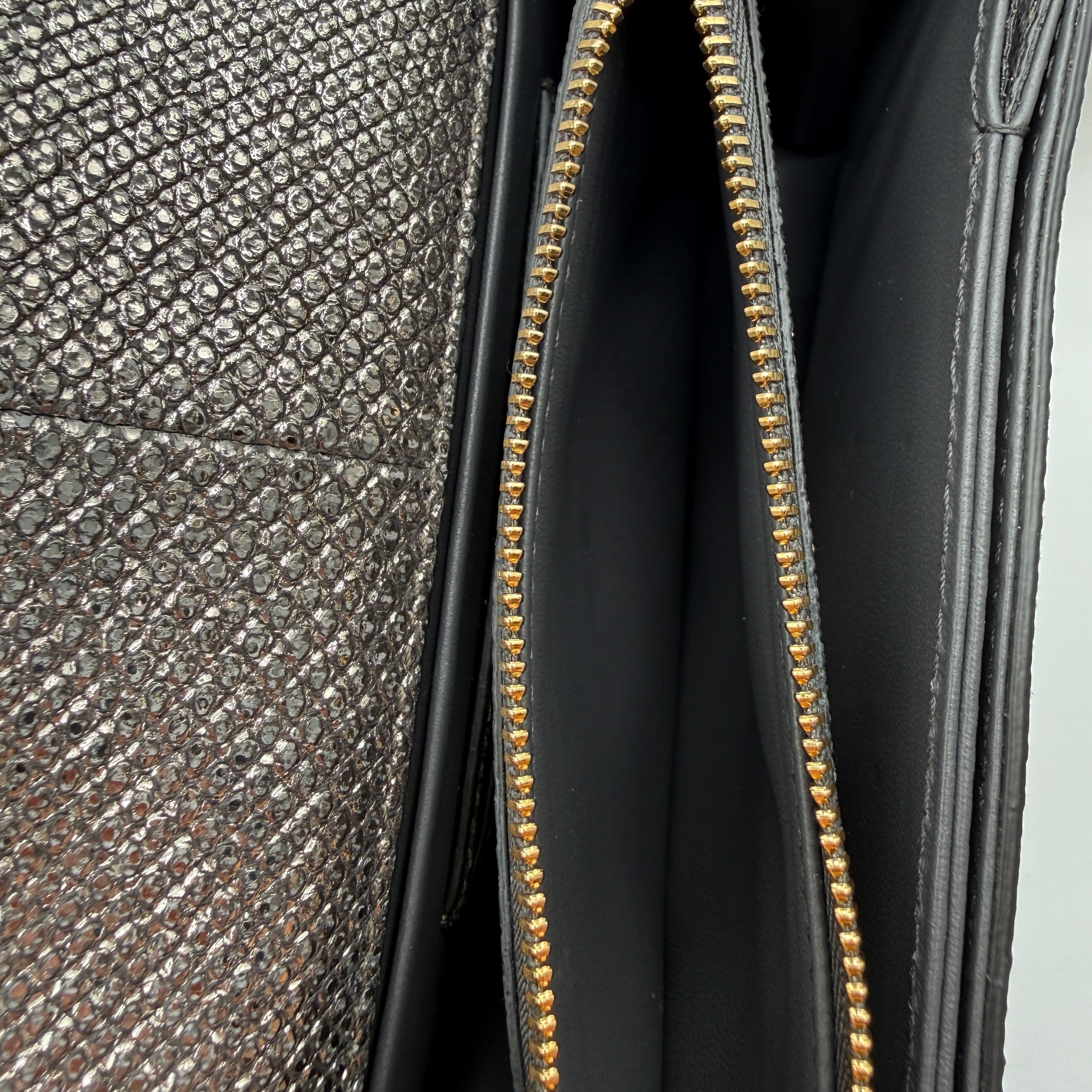 Bvlgari | Serpenti Forever Crossbody Bag | Metallic Karung-Embossed Leather