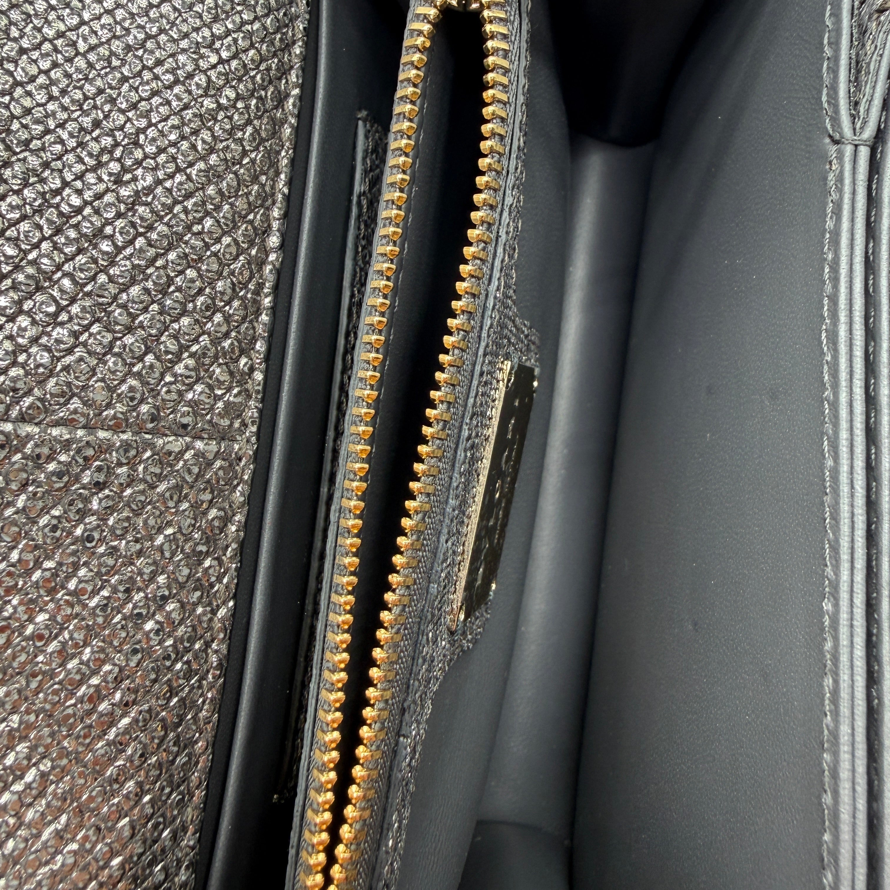 Bvlgari | Serpenti Forever Crossbody Bag | Metallic Karung-Embossed Leather