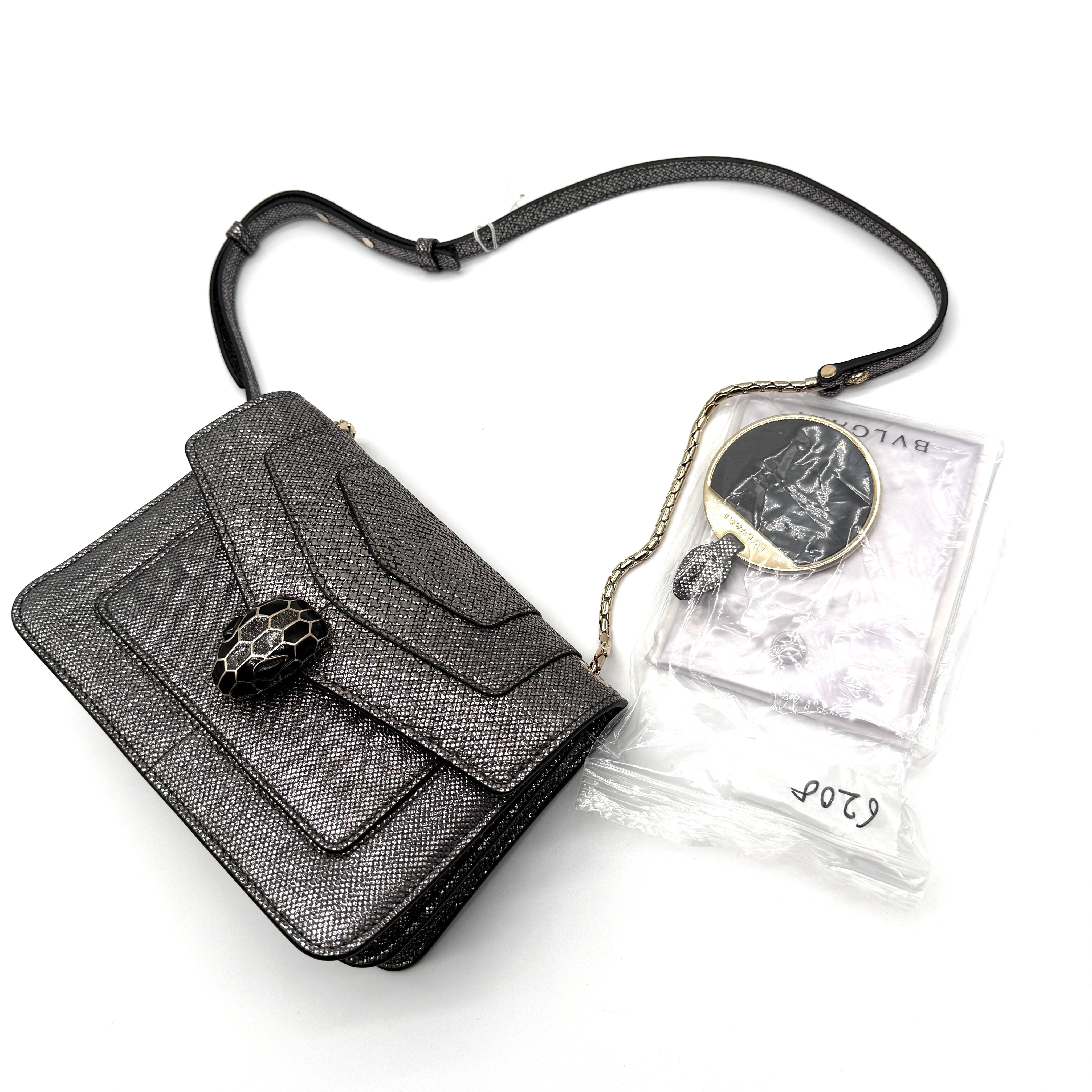 Bvlgari | Serpenti Forever Crossbody Bag | Metallic Karung-Embossed Leather