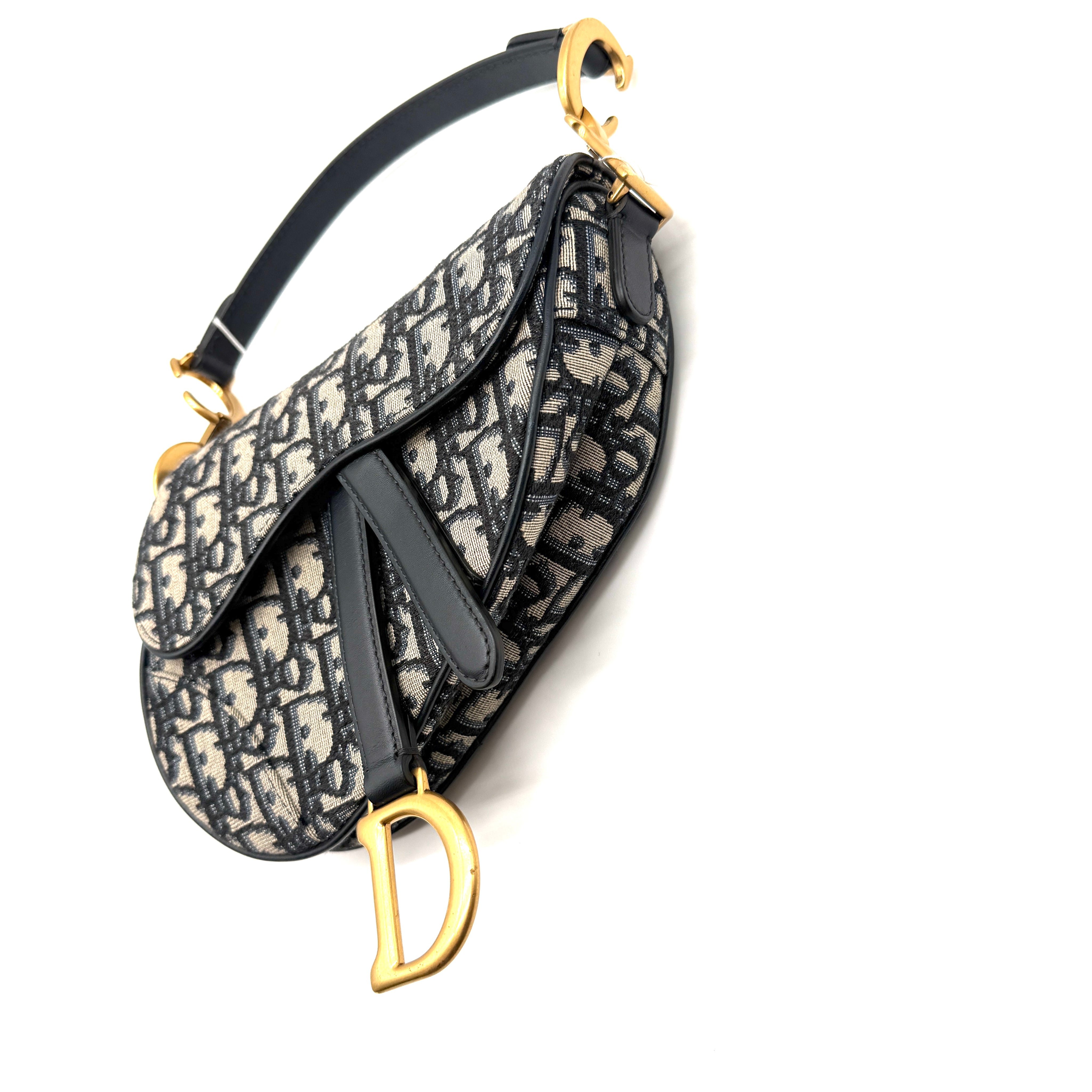 Christian Dior | Saddle Bag | Oblique Jacquard | Aged Gold-Tone Hardware (Small)
