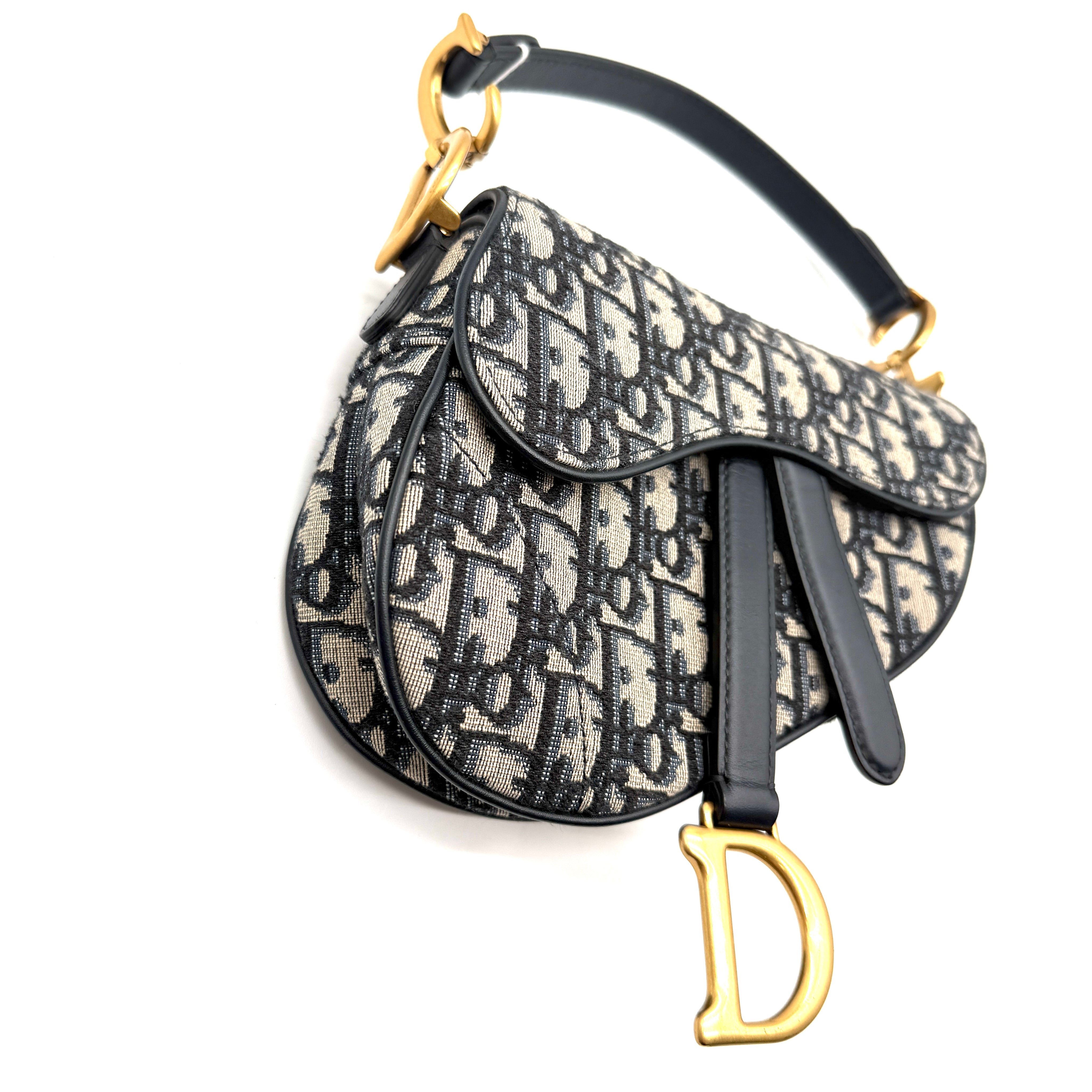 Christian Dior | Saddle Bag | Oblique Jacquard | Aged Gold-Tone Hardware (Small)