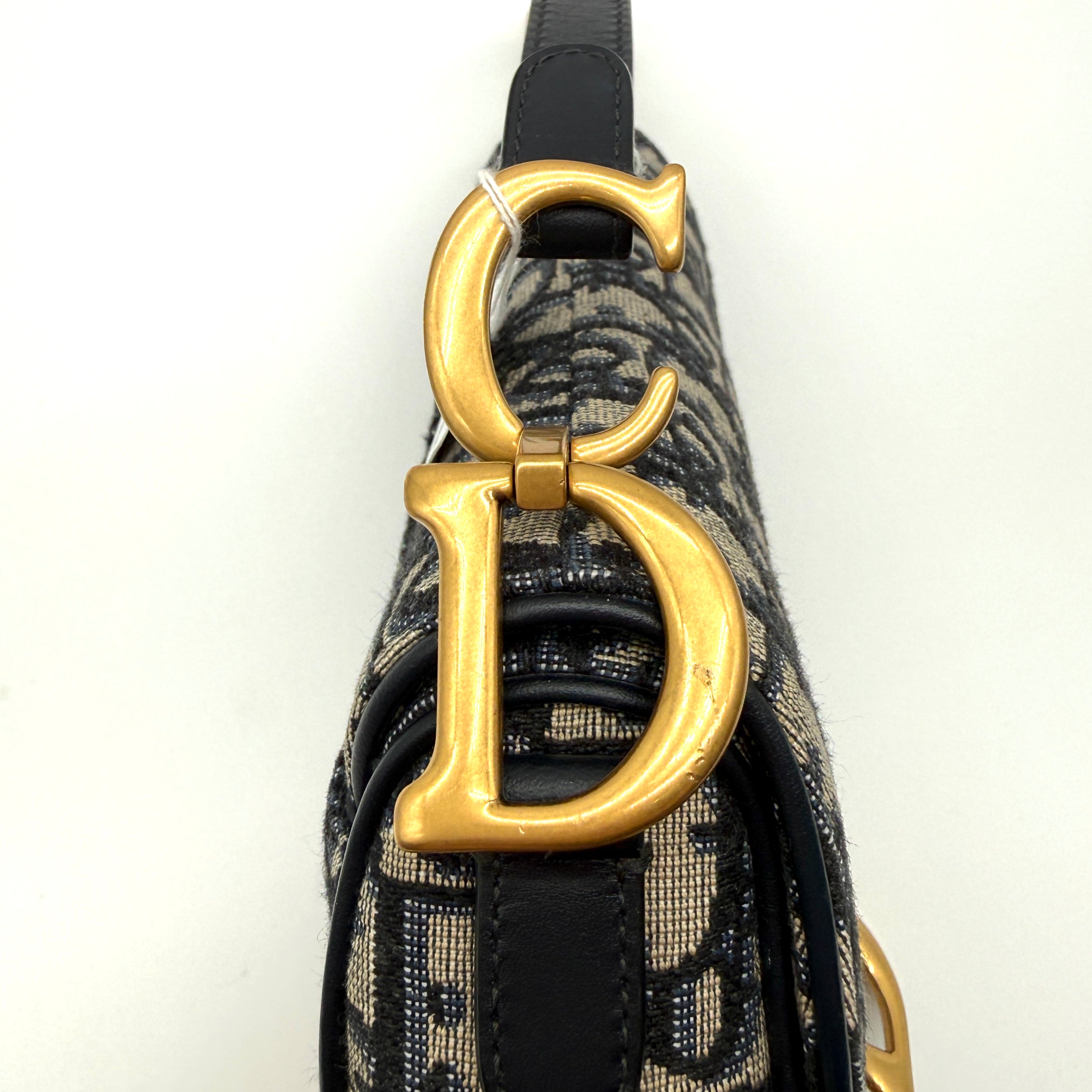 Christian Dior | Saddle Bag | Oblique Jacquard | Aged Gold-Tone Hardware (Small)