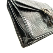 Gucci | Dionysus Medium Shoulder Bag | Black Python | Silver-Tone Hardware (30cm)