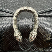 Gucci | Dionysus Medium Shoulder Bag | Black Python | Silver-Tone Hardware (30cm)
