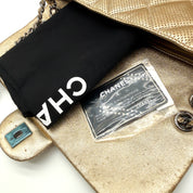 Chanel | Quilted Perforated Flap Bag | Gold Leather | Jewel Medallion Embellishments (Series 20) ~30cm)