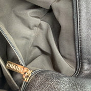 Chanel | Quilted Perforated Flap Bag | Gunmetal Leather | Jewel Medallion Embellishments | Series 20 (~25cm)