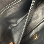 Chanel | Quilted "Around the World" Coin Flap Bag | Black Aged Calfskin | Gold & Silver-Tone Hardware | Series 20 (~25cm)