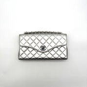 Chanel | Envelope Flap Bag | Silver Metallic Lambskin | Ruthenium Hardware