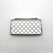 Chanel | Envelope Flap Bag | Silver Metallic Lambskin | Ruthenium Hardware