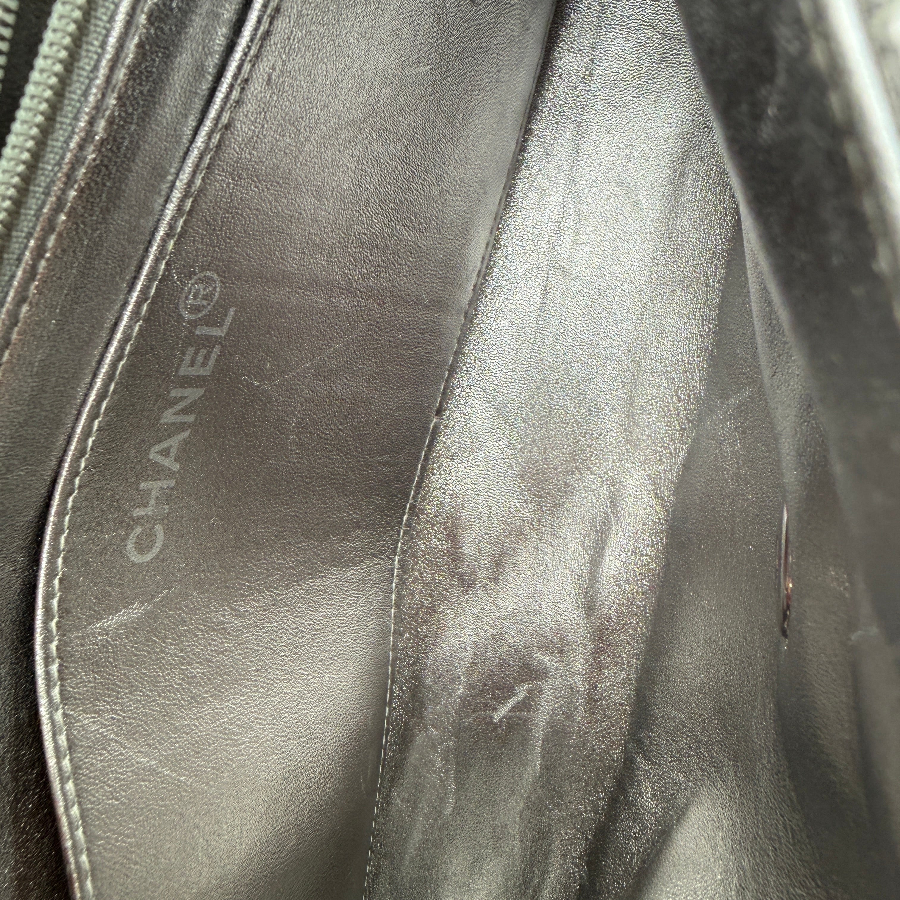 Chanel | Envelope Flap Bag | Silver Metallic Lambskin | Ruthenium Hardware