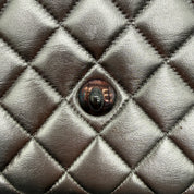 Chanel | Envelope Flap Bag | Silver Metallic Lambskin | Ruthenium Hardware