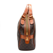 Celine | Vintage Macadam Dome Handbag | Brown Coated Canvas | Gold-Tone Hardware