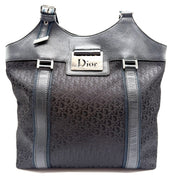 Dior | Street Chic Trotter Tote Bag | Black Oblique Jacquard and Leather | Silver-Tone Hardware