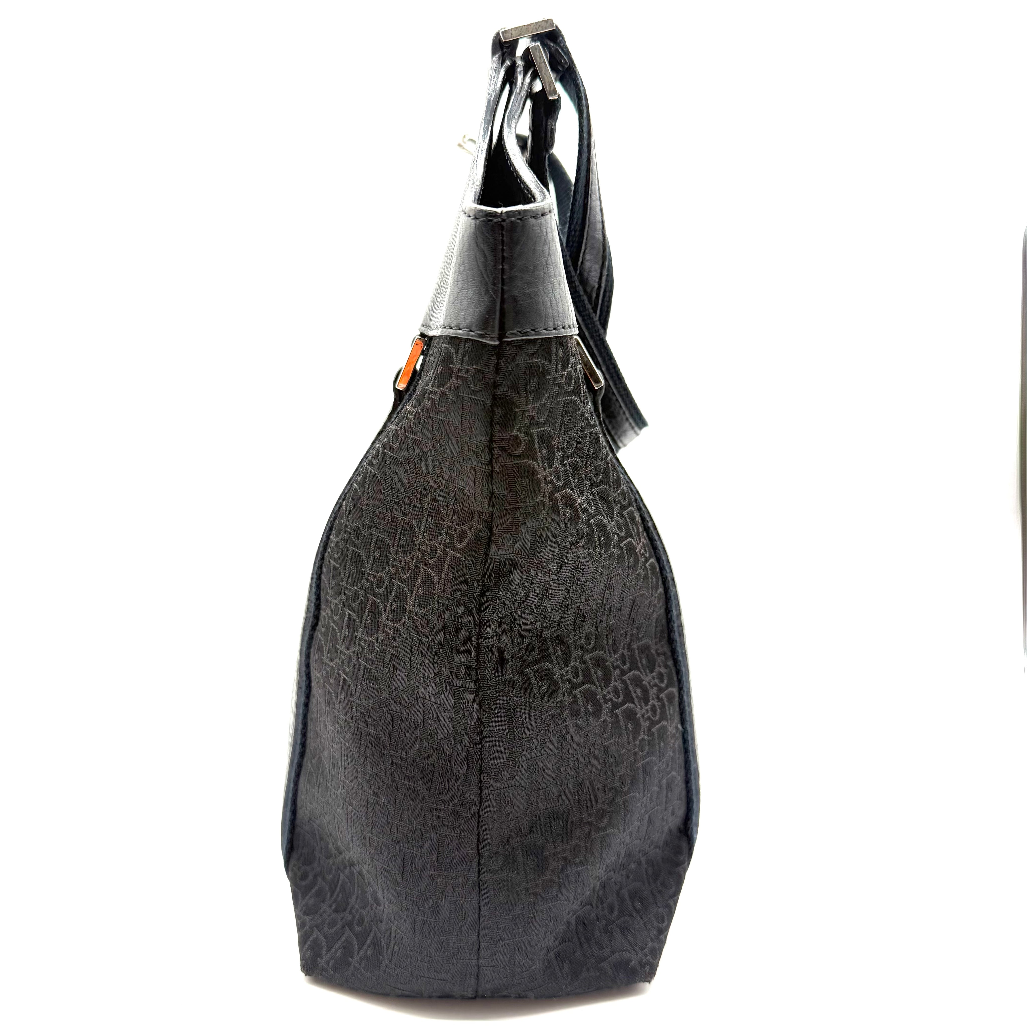 Dior | Street Chic Trotter Tote Bag | Black Oblique Jacquard and Leather | Silver-Tone Hardware