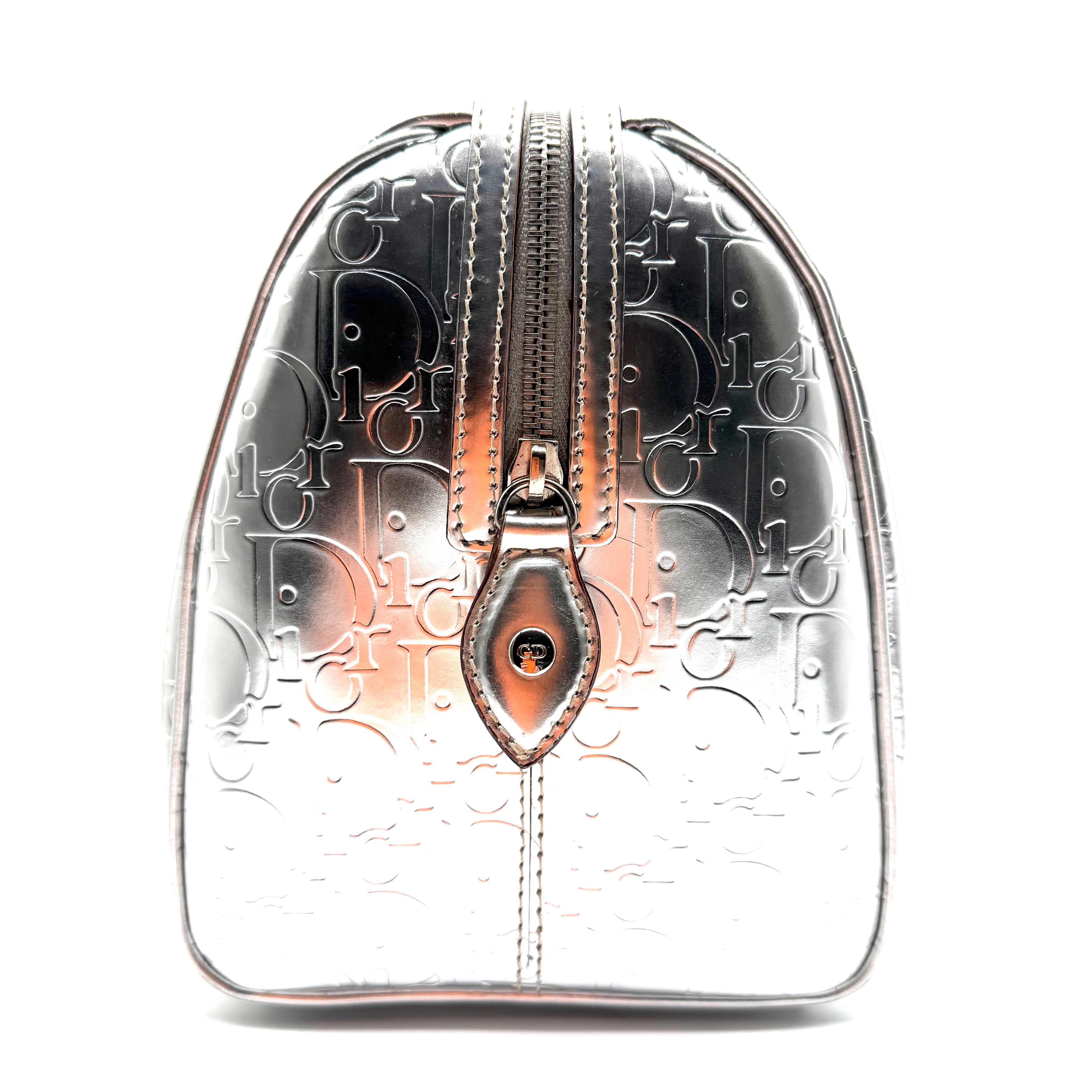 Dior | Diorissimo Boston Bag | Metallic Silver Leather | Silver-Tone Hardware