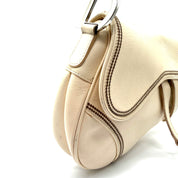 Dior | Saddle Shoulder Bag | Cream Leather | Silver-Tone Hardware