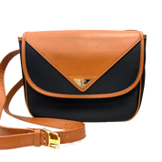 YSL | Black and Tan Leather Crossbody Bag (Pristine Condition)