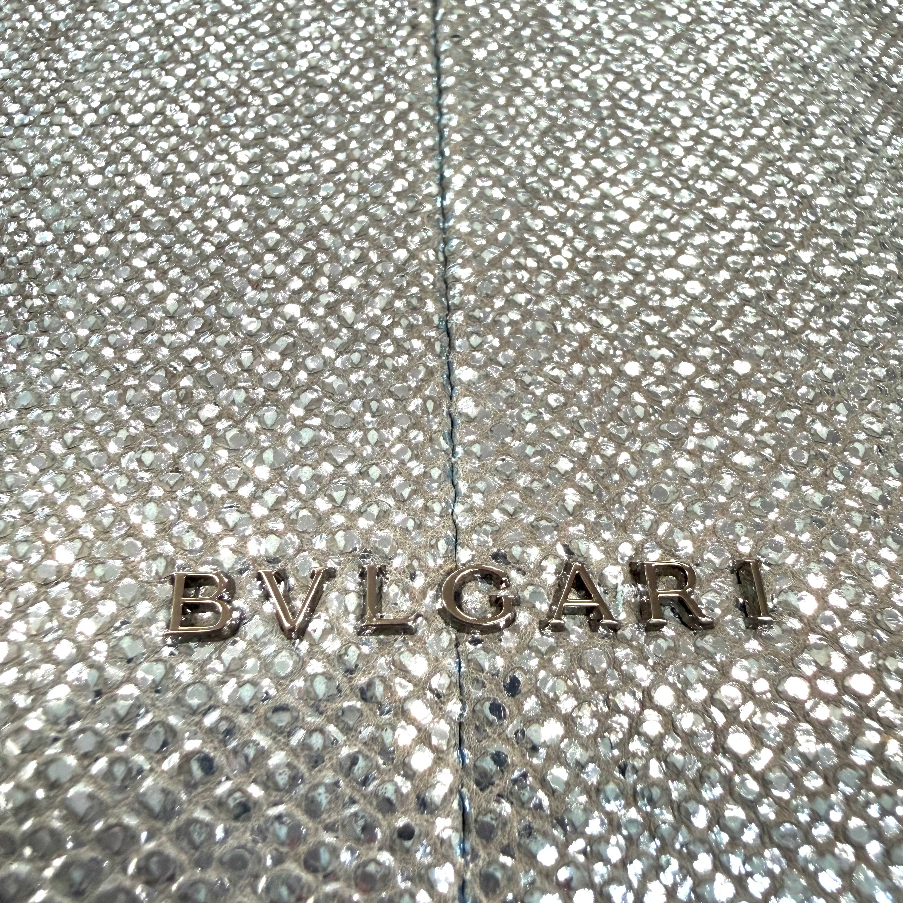 Bvlgari | Metallic Blue Serpenti Snakehead Clasp Top Handle Crossbody Bag (Pristine Condition)