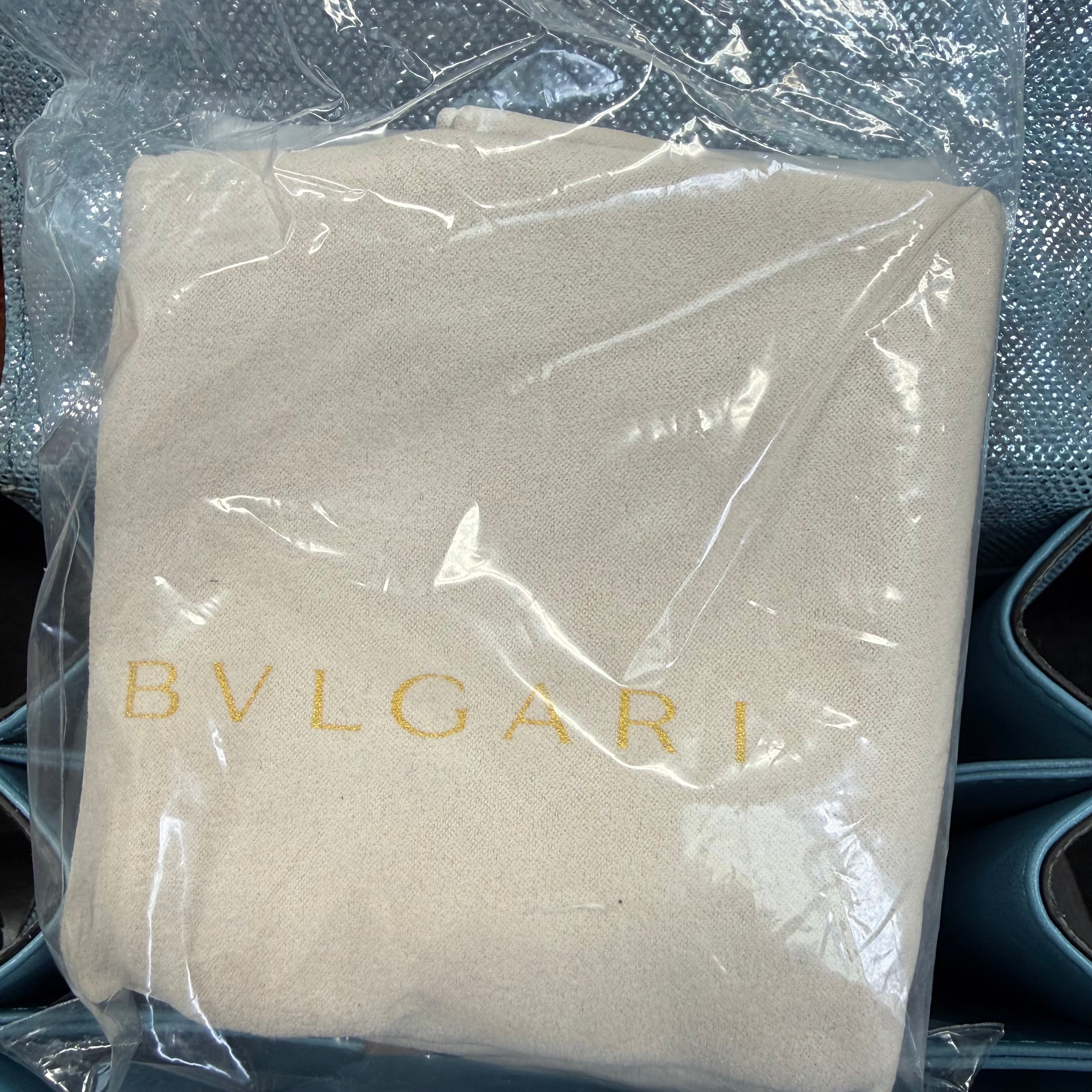 Bvlgari | Metallic Blue Serpenti Snakehead Clasp Top Handle Crossbody Bag (Pristine Condition)